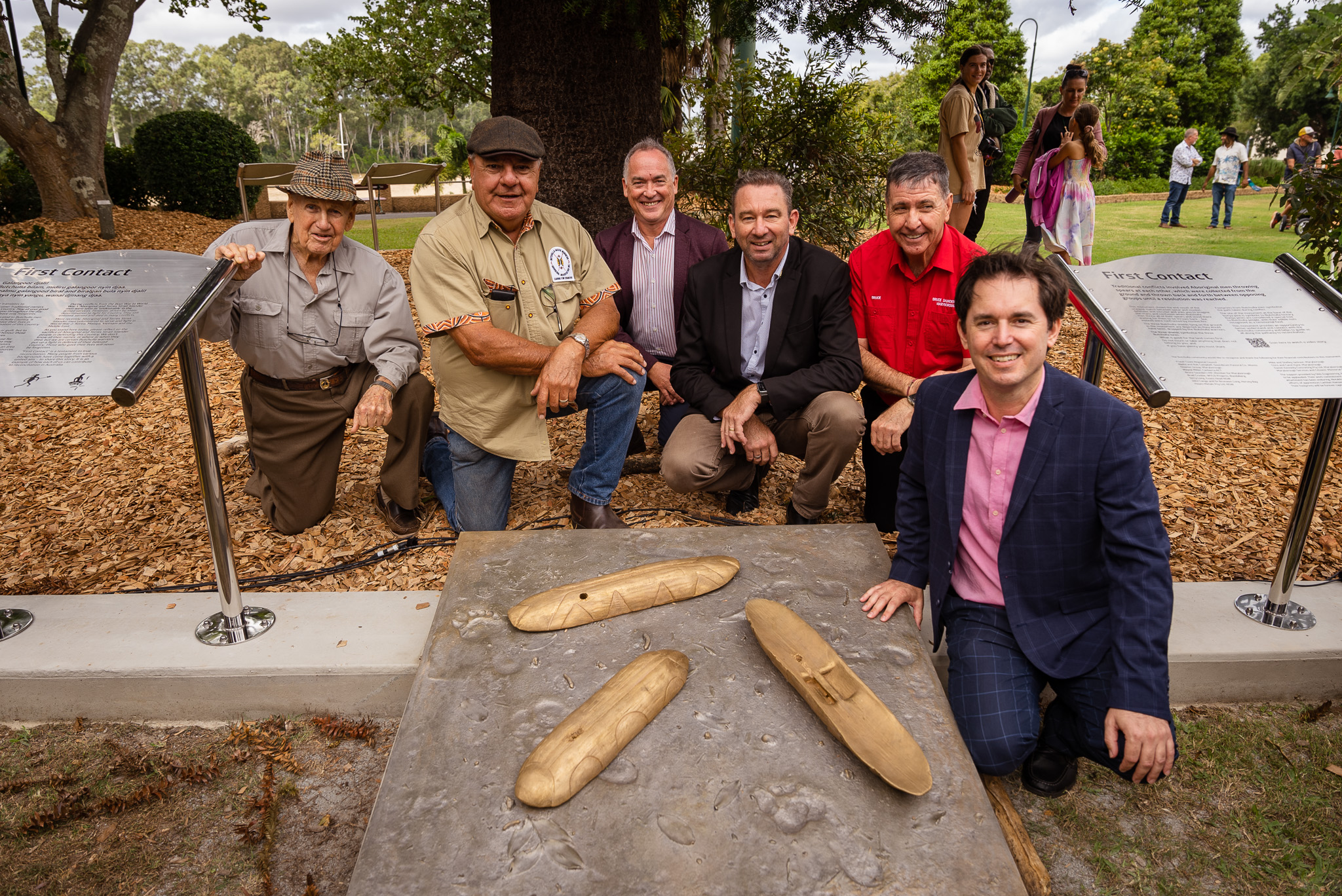 Unveiling of the Butchulla Warriors' Memorial. Photo: Jessica Cook