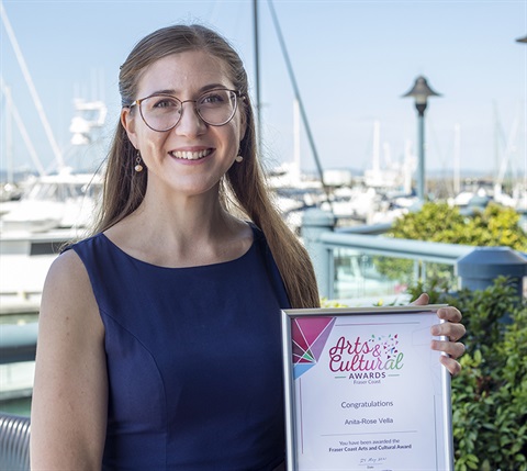 Anita Rose with her certificate