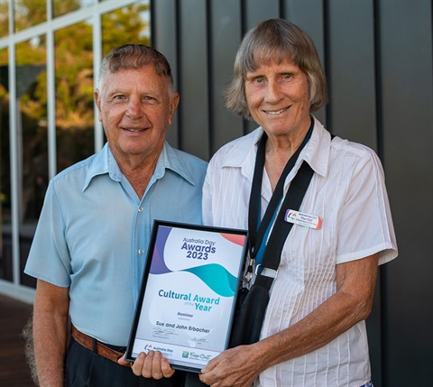 John and Sue Erbacher at the Australia Day awards
