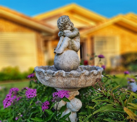 Statue in a garden
