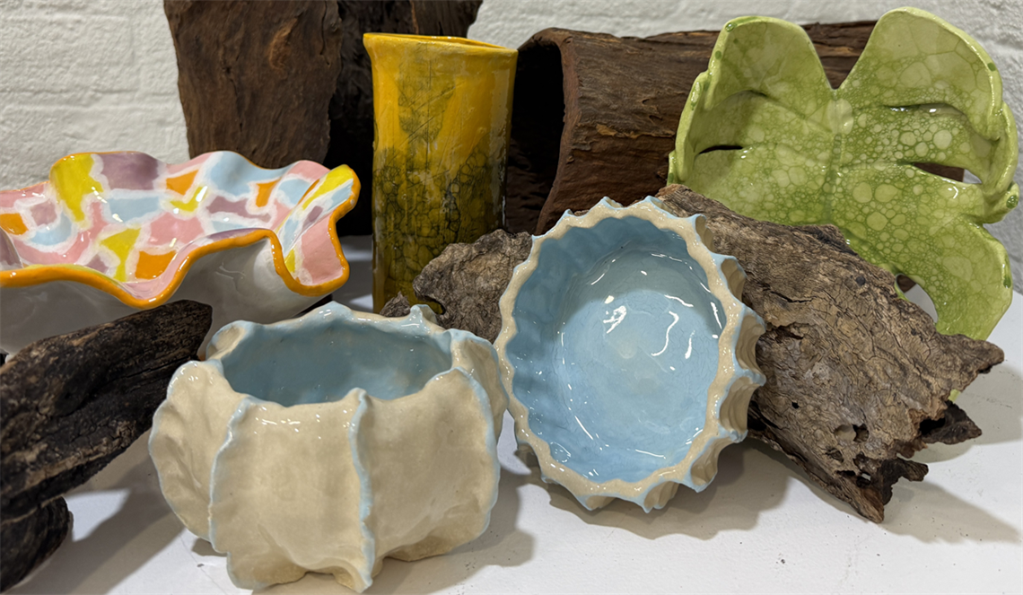 handmade pottery objects