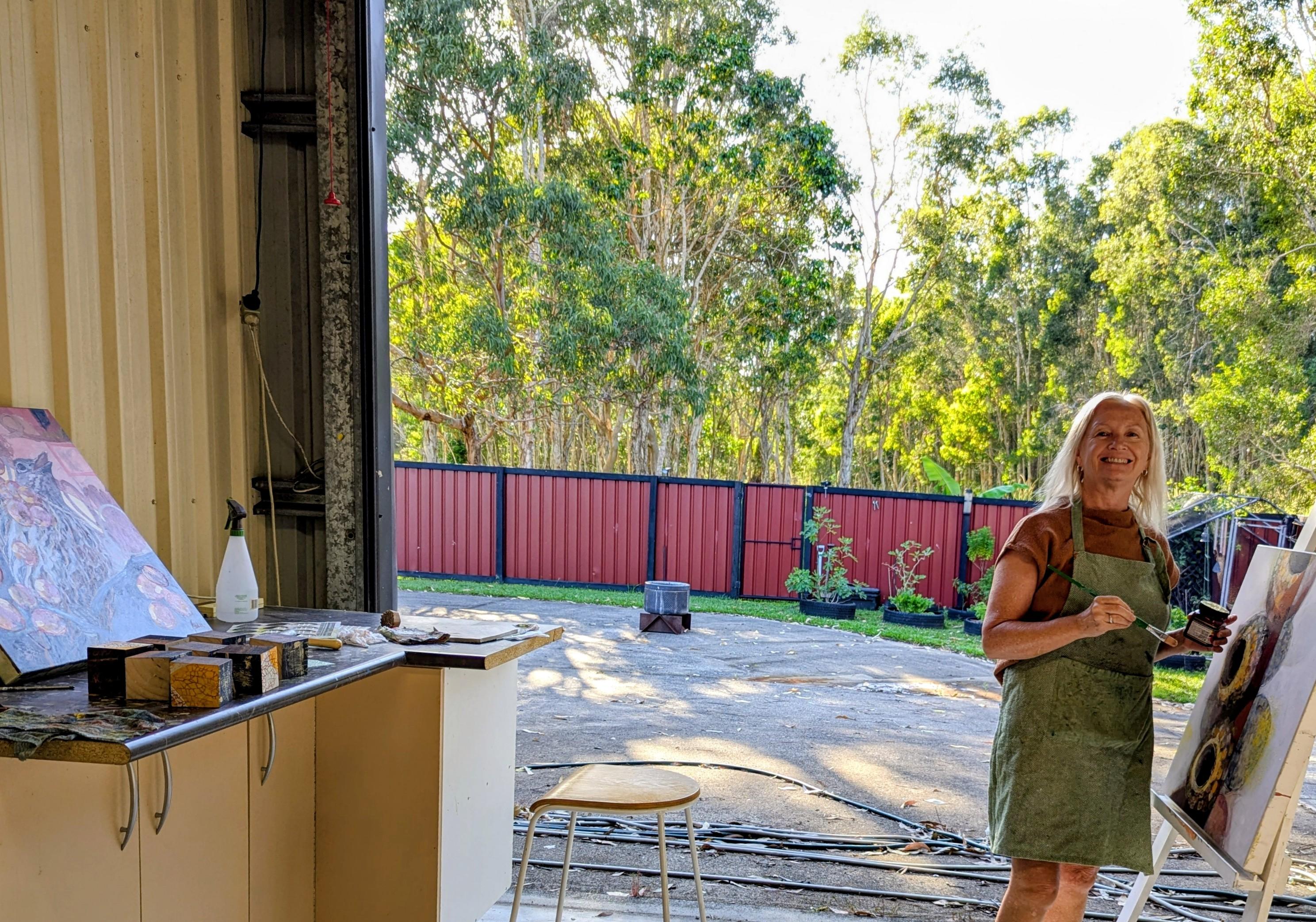 Julie Barker in her studio