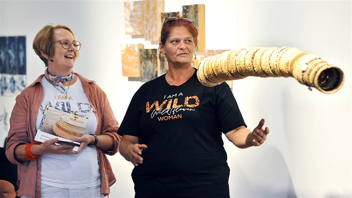 Wildflowering by Design artists' talk at Hervey Bay Regional Gallery. Photo: Alistair Brightman.