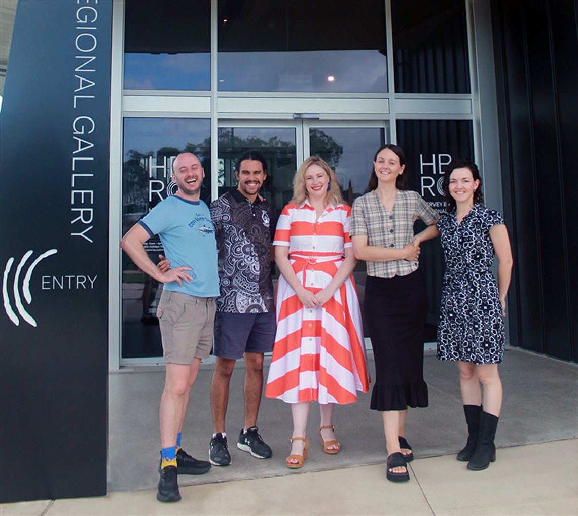 HBRG Staff at entrance to gallery