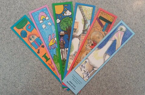 Image of the 6 winning bookmarks for 2025