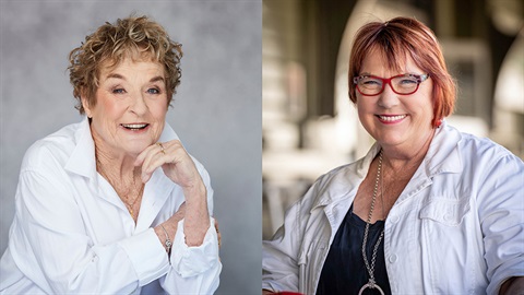 Authors Judy Nunn (left, photo: David Hahn) and Fiona McArthur (photo: Matt Shearer).