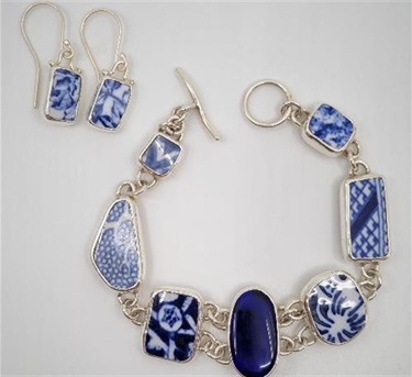 blue gems and stone silver jewelry