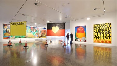 Installation view: 'Gordon Hookey: A MURRIALITY'