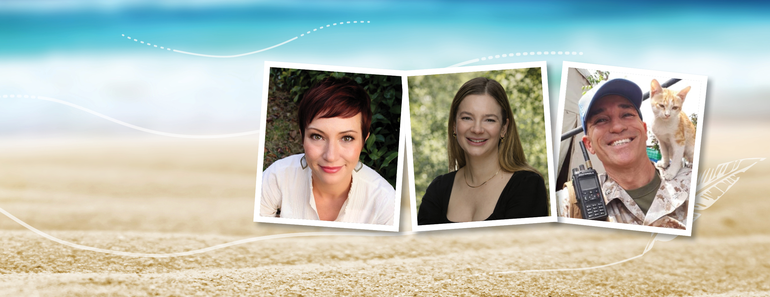 Lines in the Sand banner with featured authors