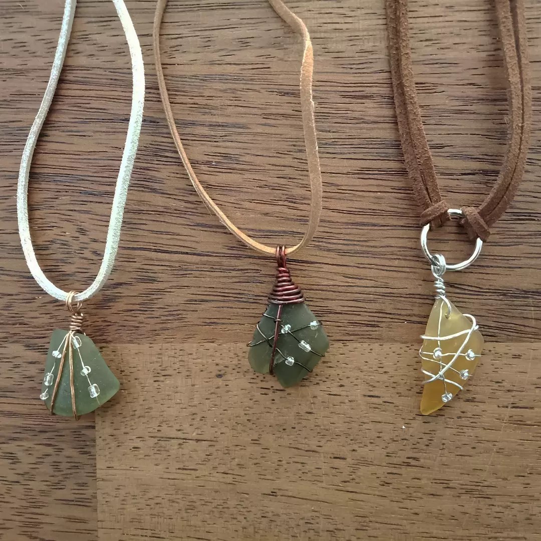 Stunning seaglass jewellery using genuine hand gathered seaglass from here in Hervey Bay
