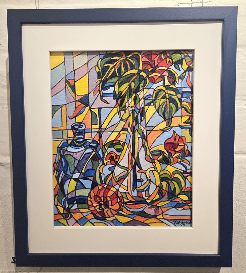 HBAS 2025 - Abstract - Second Prize - Kaye Higginson , 'Flamingo Flowers', Acrylic