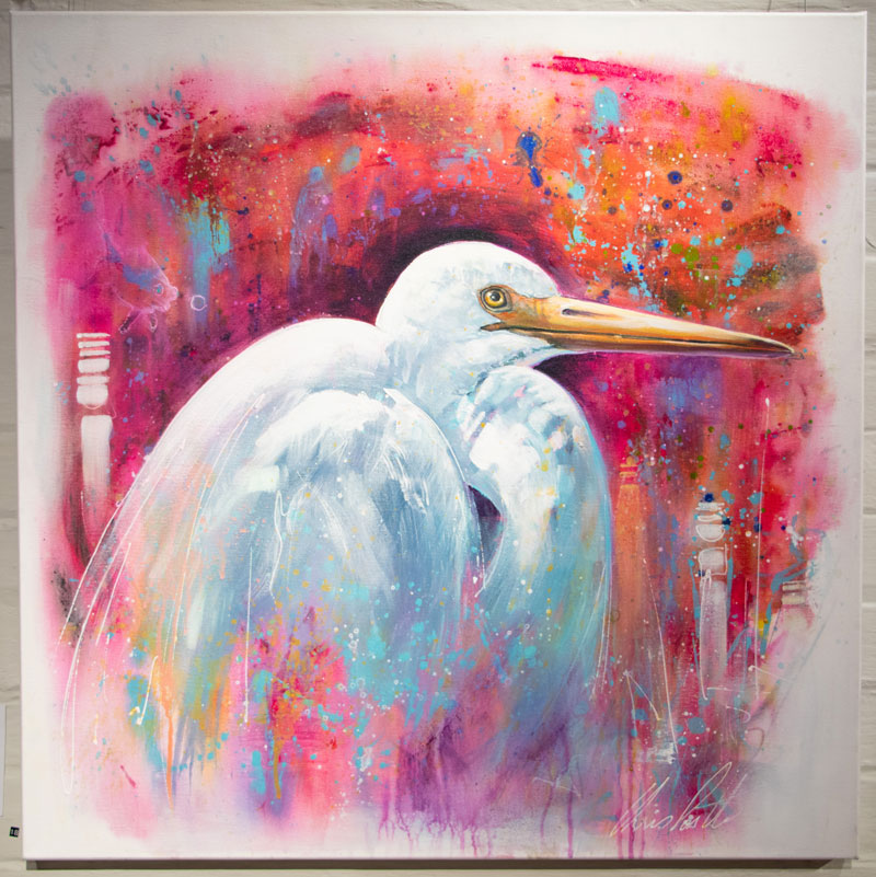 HBAS 2025 - Aus Flora &amp; Fauna - Commended Prize, Chris Postle, 'The Great Egret', Acrylic