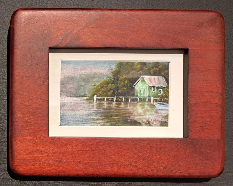 HBAS 2025 - Miniature - Commended - Juanita Lamont, 'Fisherman's Hut', Pastel