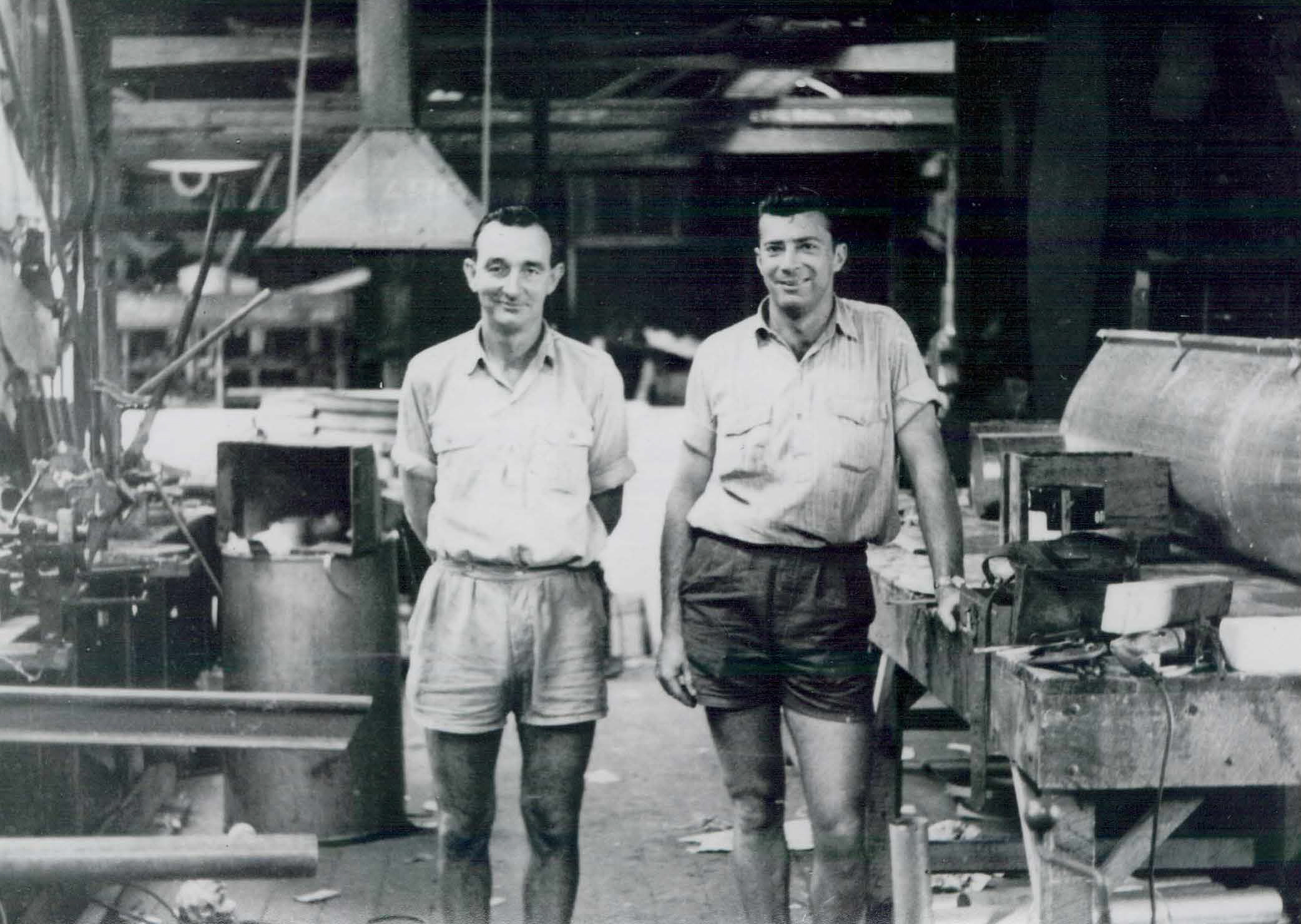 Plumbers Ron Ellis &amp; Ernie Rogers. Photo Courtesy Cree &amp; McCullough Plumbing.