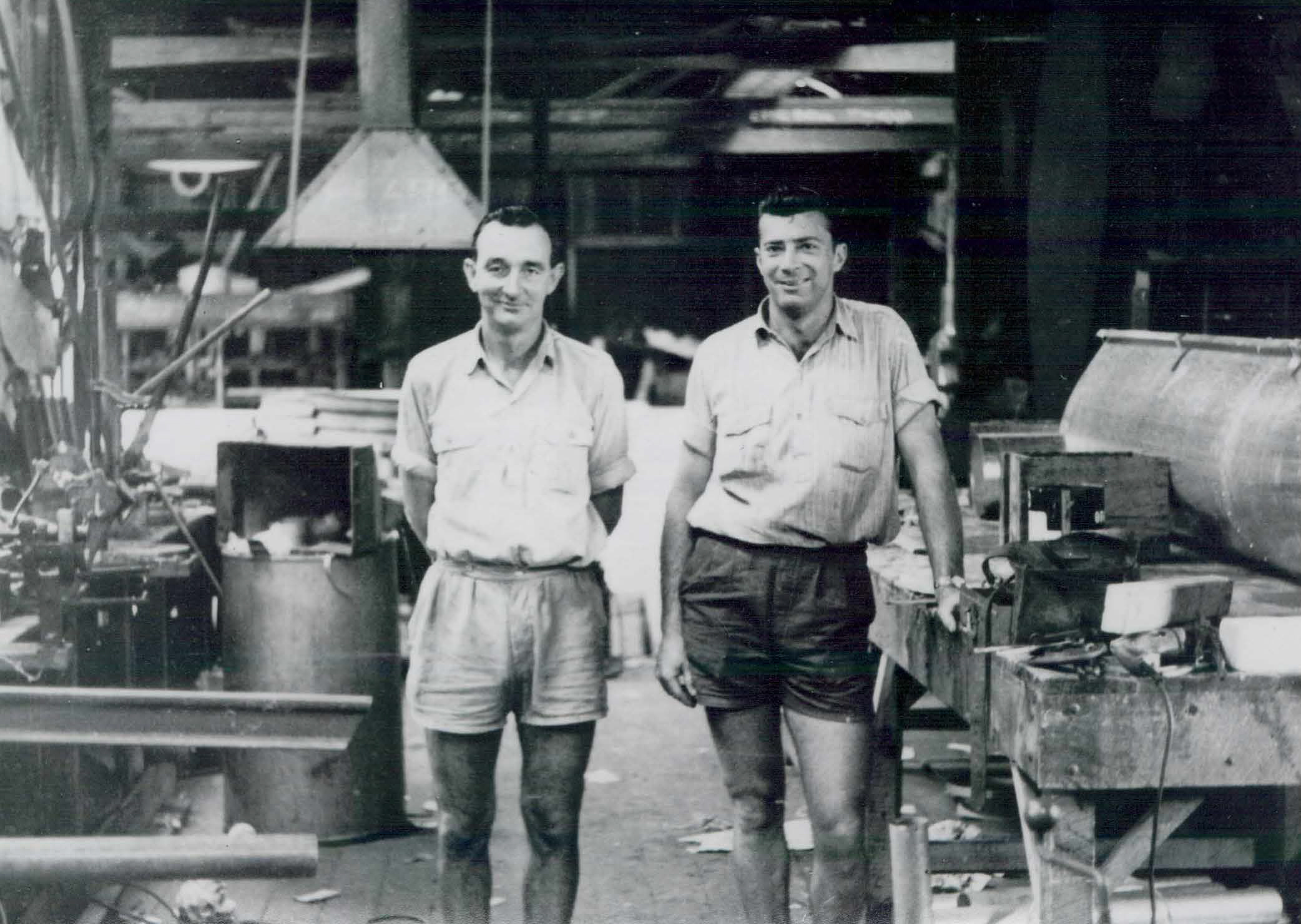 Plumbers Ron Ellis & Ernie Rogers. Photo Courtesy Cree & McCullough Plumbing.