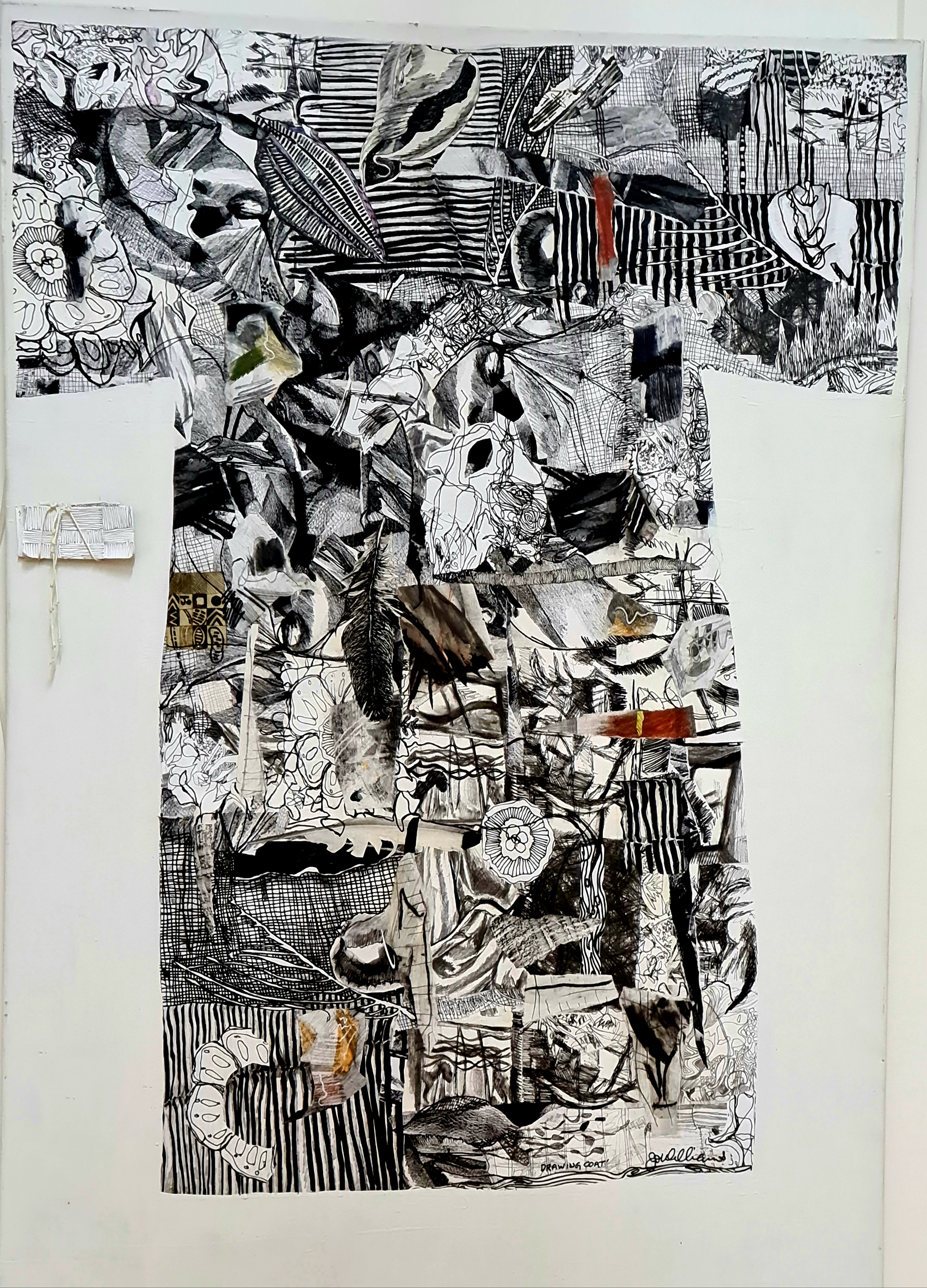 Drawing Coat (Earth Coat series) Collaged electro static drawings on canvas. In spite of everything I shall rise again: I will take up my pencil, which I have forsaken in my great discouragement, and I will go on drawing. Vincent Van Gogh.