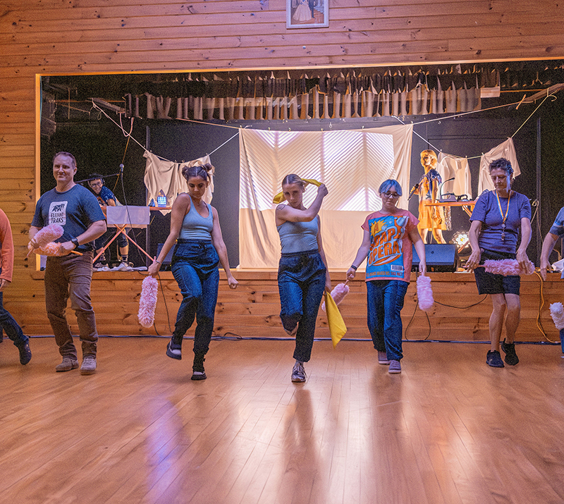 The Ironing Maidens performing at Tiaro Memorial Hall. Photo: Glenn Morris