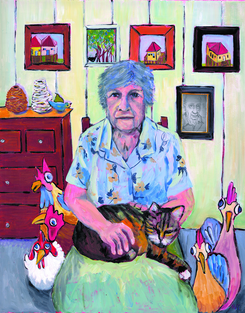 Wendy Talbot, Portrait of Joyce 2018, acrylic on canvas.
Fraser Coast Regional Council Art Collection. © The artist.