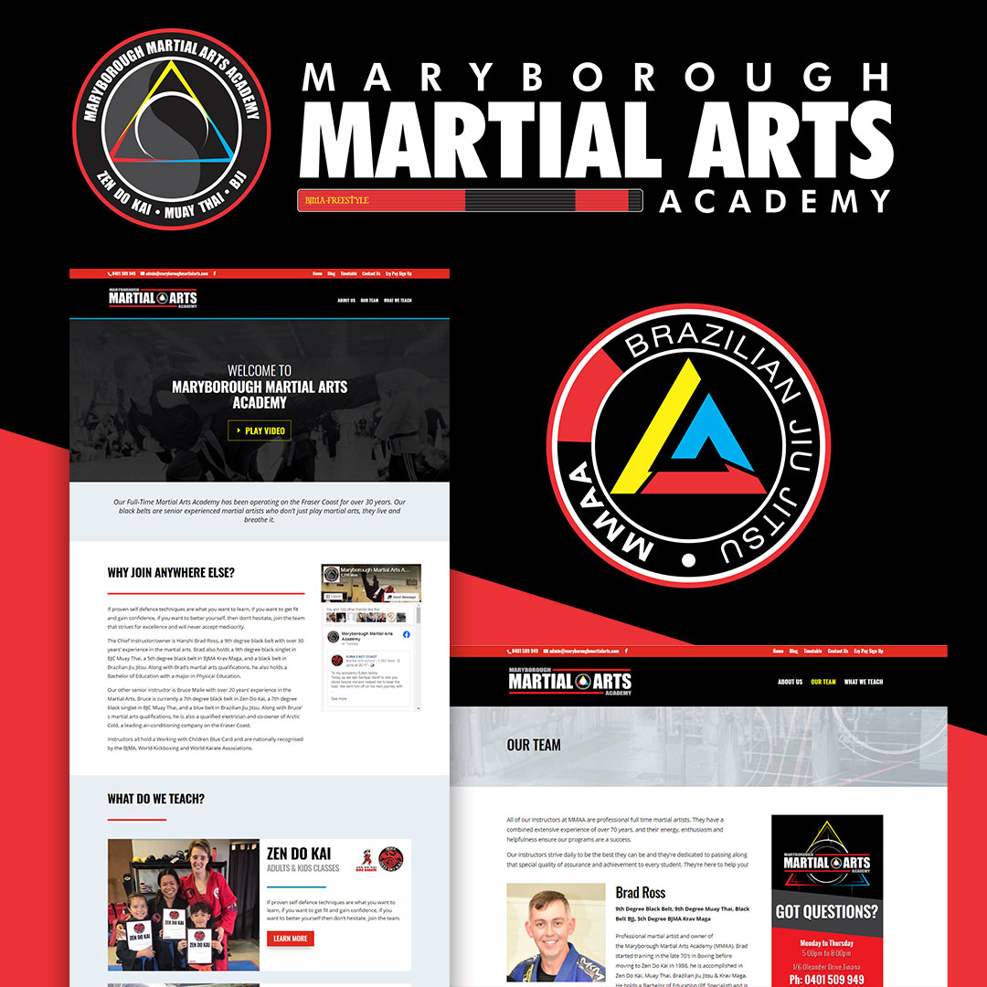 Websiter Design I created for Maryborough Martial Arts Academy