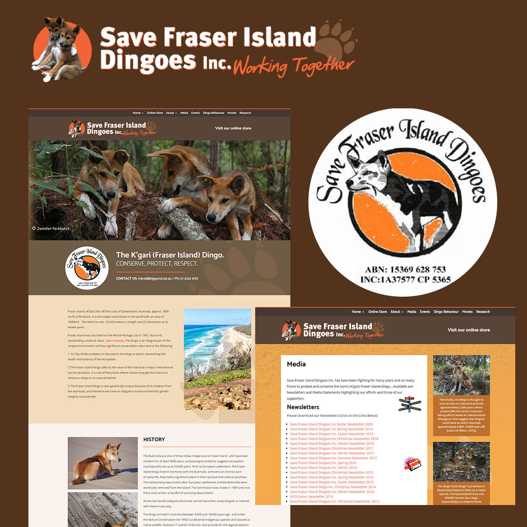 Web Design for Save the Fraser Island Dingoes