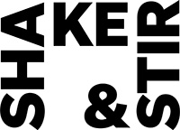 Shake and stir horizontal logo blackweb